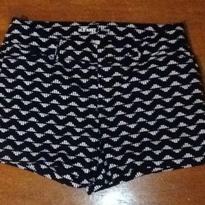 Black and White Patterned Shorts